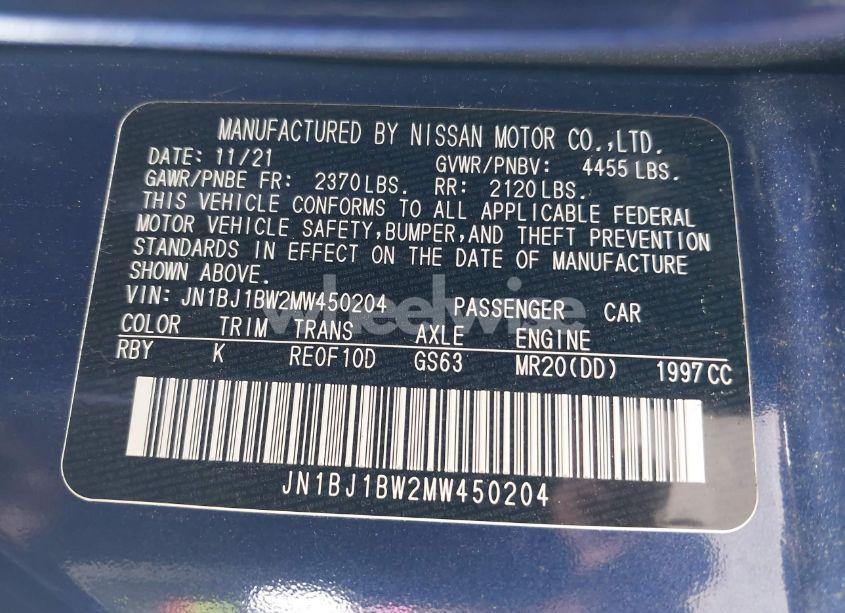 Photo 9 of 2021 Nissan Rogue SPORT SV AWD XTRONIC CVT (VIN JN1BJ1BW2MW450204)