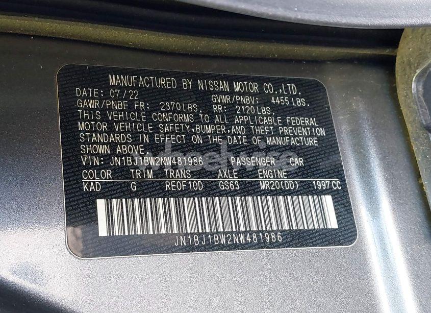 Photo 9 of 2022 Nissan Rogue SPORT SV AWD XTRONIC CVT (VIN JN1BJ1BW2NW481986)