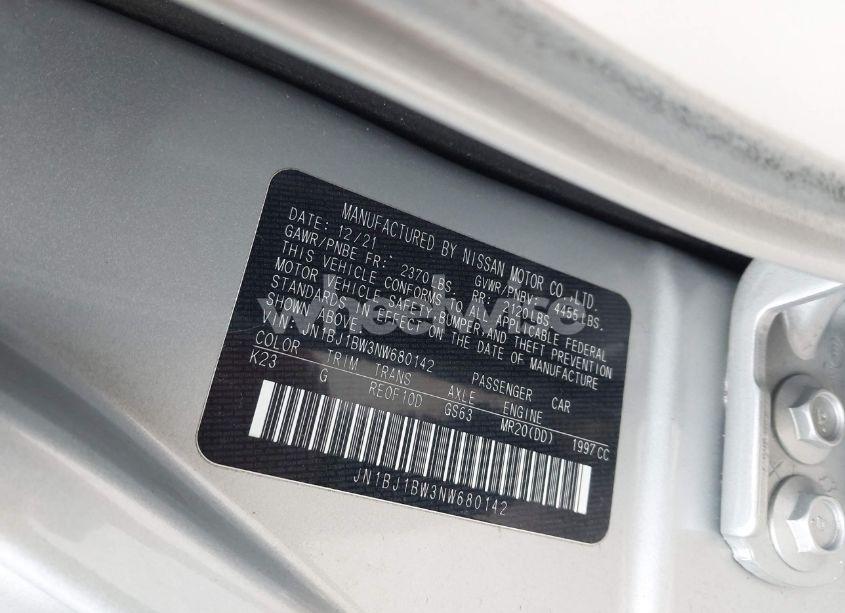 Photo 9 of 2022 Nissan Rogue SPORT SV AWD XTRONIC CVT (VIN JN1BJ1BW3NW680142)