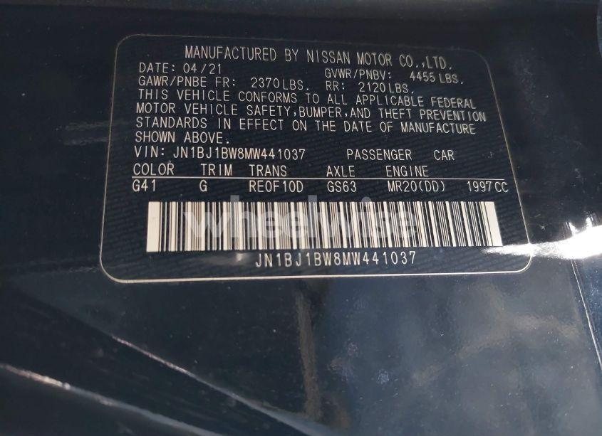 Photo 9 of 2021 Nissan Rogue SPORT SV AWD XTRONIC CVT (VIN JN1BJ1BW8MW441037)