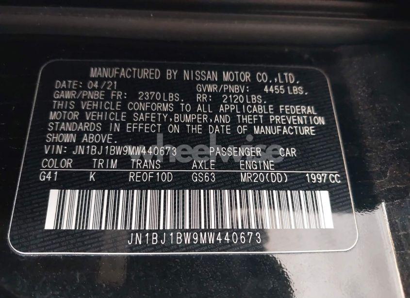 Photo 9 of 2021 Nissan Rogue SPORT SV AWD XTRONIC CVT (VIN JN1BJ1BW9MW440673)