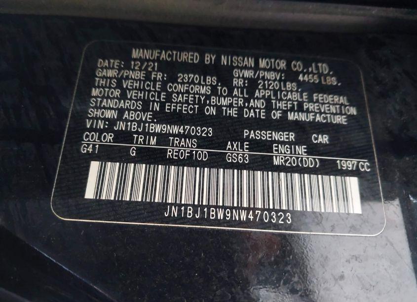 Photo 9 of 2022 Nissan Rogue SPORT SV AWD XTRONIC CVT (VIN JN1BJ1BW9NW470323)