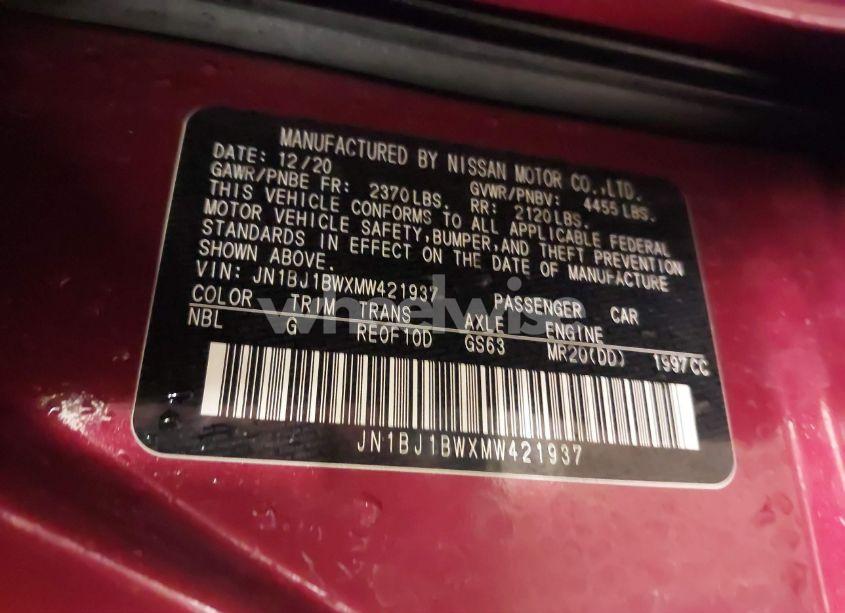 Photo 9 of 2021 Nissan Rogue SPORT SV AWD XTRONIC CVT (VIN JN1BJ1BWXMW421937)