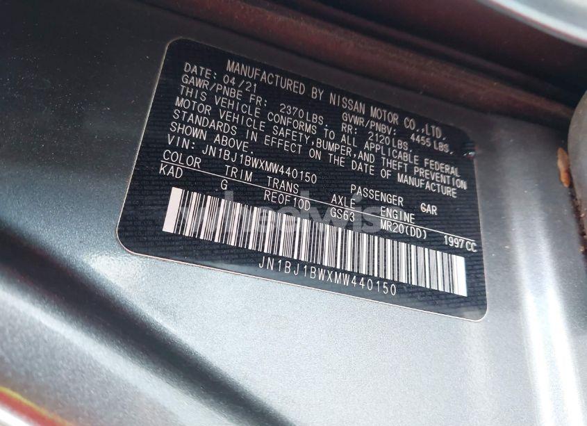 Photo 9 of 2021 Nissan Rogue SPORT SV AWD XTRONIC CVT (VIN JN1BJ1BWXMW440150)