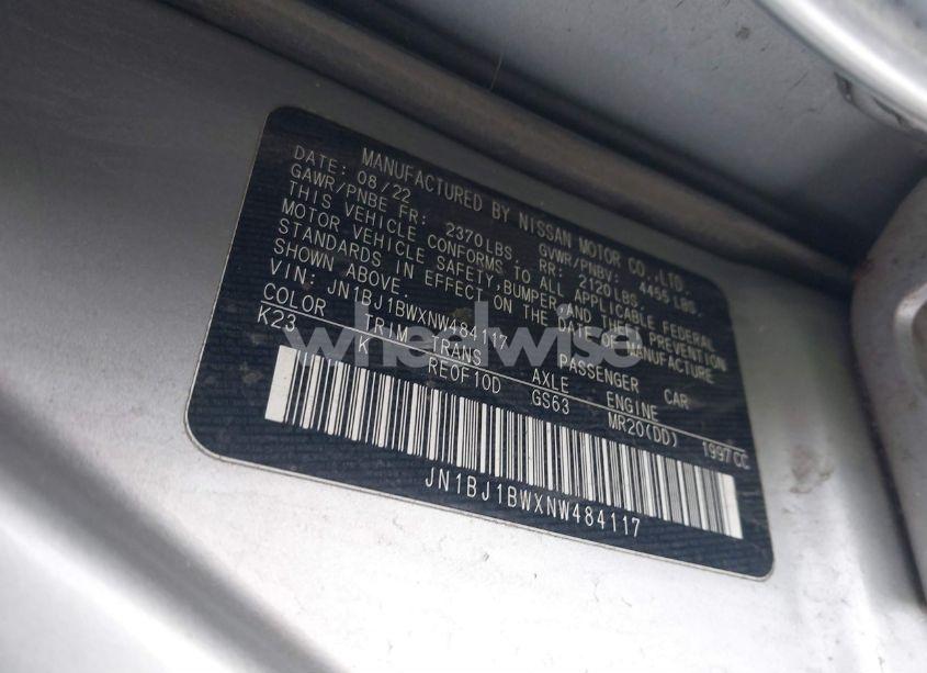 Photo 9 of 2022 Nissan Rogue SPORT SV AWD XTRONIC CVT (VIN JN1BJ1BWXNW484117)