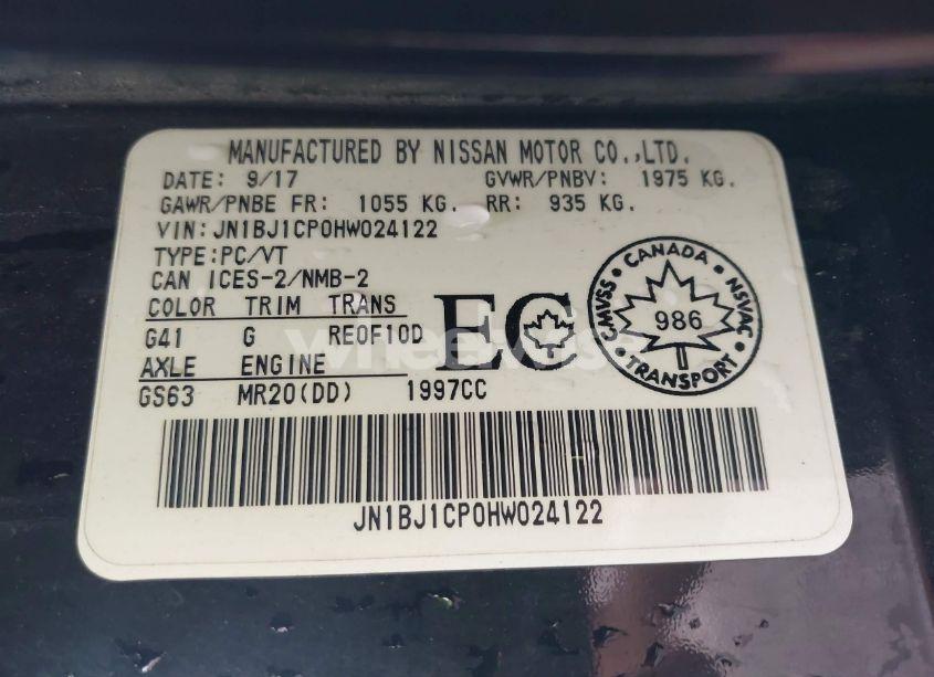 Photo 9 of 2017 Nissan Rogue SPORT S/SL/SV (VIN JN1BJ1CP0HW024122)