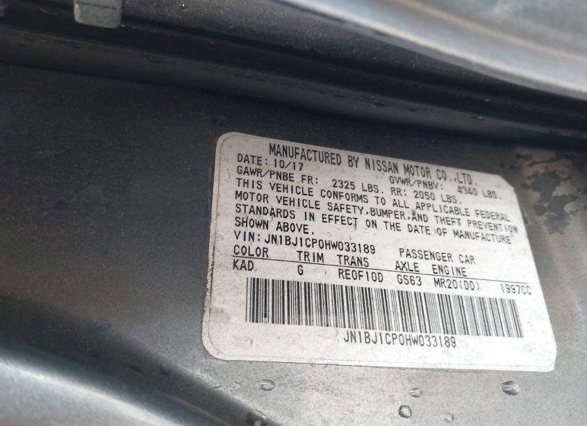 Photo 9 of 2017 Nissan Rogue SPORT SV (VIN JN1BJ1CP0HW033189)