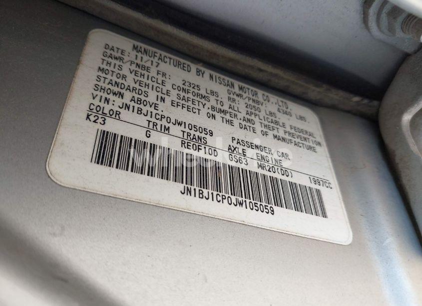 Photo 9 of 2018 Nissan Rogue SPORT S (VIN JN1BJ1CP0JW105059)