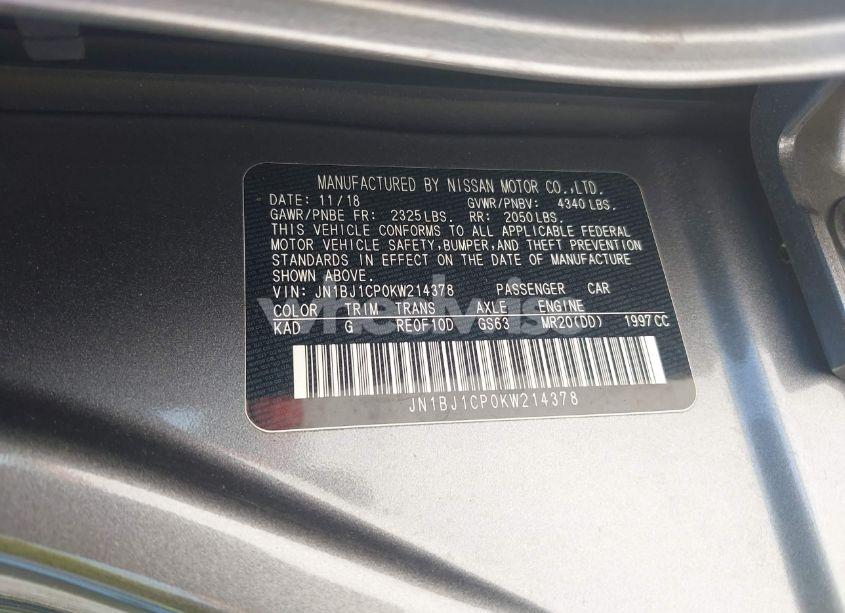 Photo 9 of 2019 Nissan Rogue SPORT S (VIN JN1BJ1CP0KW214378)