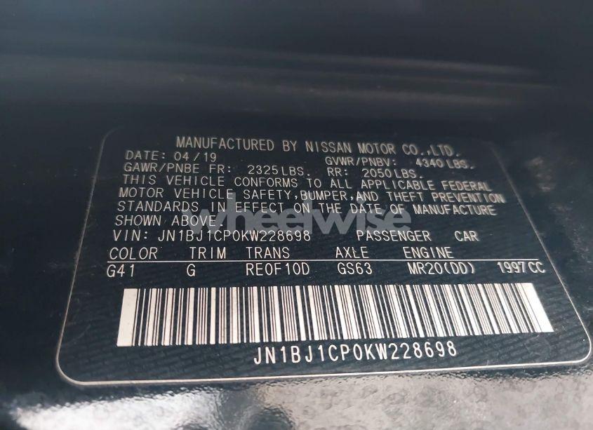 Photo 9 of 2019 Nissan Rogue SPORT S (VIN JN1BJ1CP0KW228698)