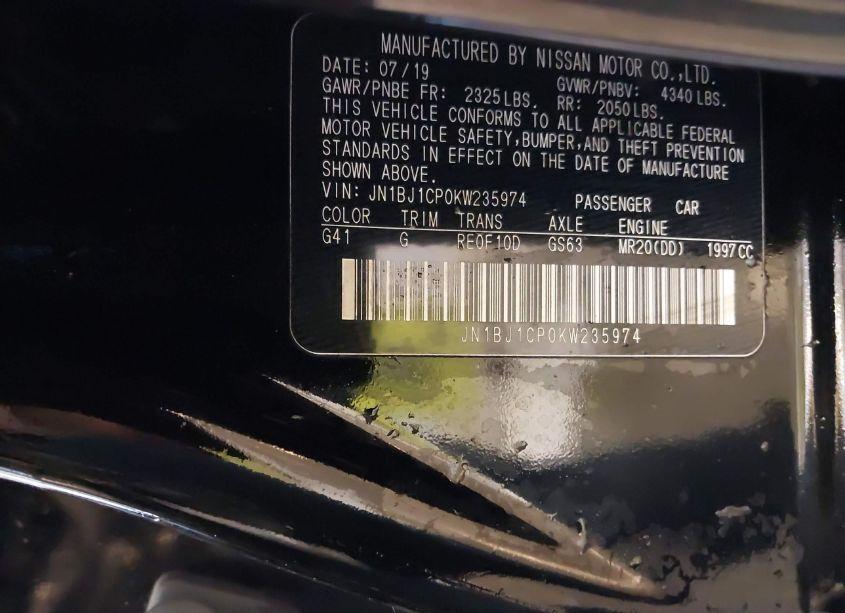 Photo 9 of 2019 Nissan Rogue SPORT SV (VIN JN1BJ1CP0KW235974)