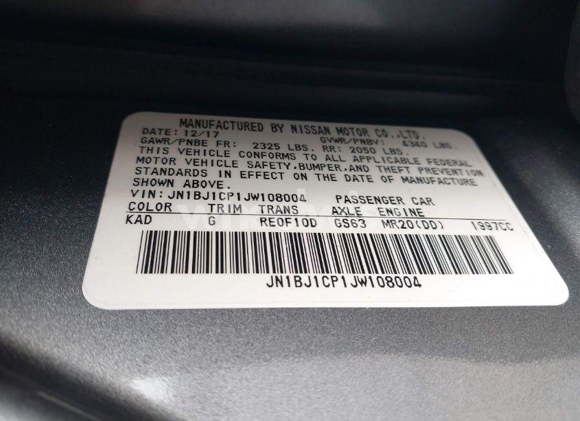 Photo 9 of 2018 Nissan Rogue SPORT S (VIN JN1BJ1CP1JW108004)