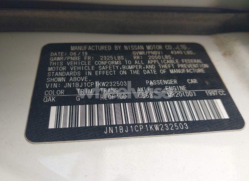 Photo 9 of 2019 Nissan Rogue SPORT S (VIN JN1BJ1CP1KW232503)