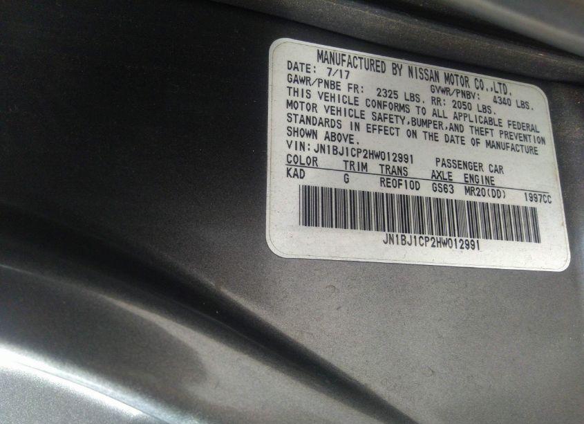 Photo 9 of 2017 Nissan Rogue SPORT SV (VIN JN1BJ1CP2HW012991)