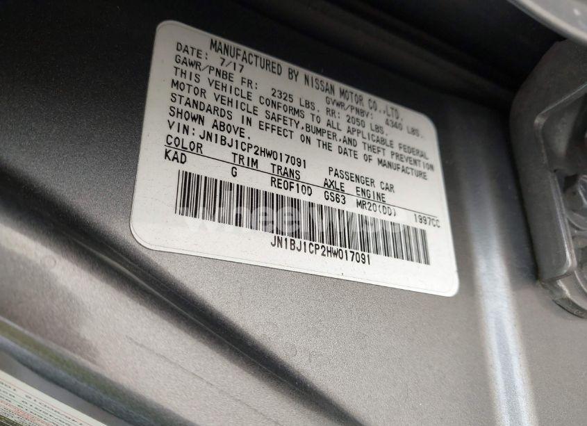 Photo 9 of 2017 Nissan Rogue SPORT SL (VIN JN1BJ1CP2HW017091)