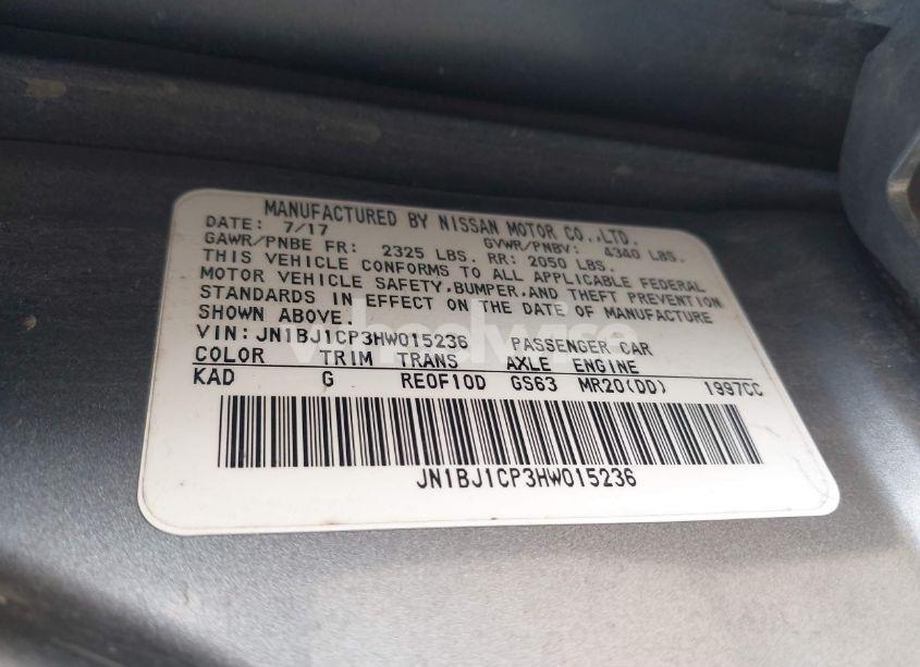 Photo 9 of 2017 Nissan Rogue SPORT S (VIN JN1BJ1CP3HW015236)