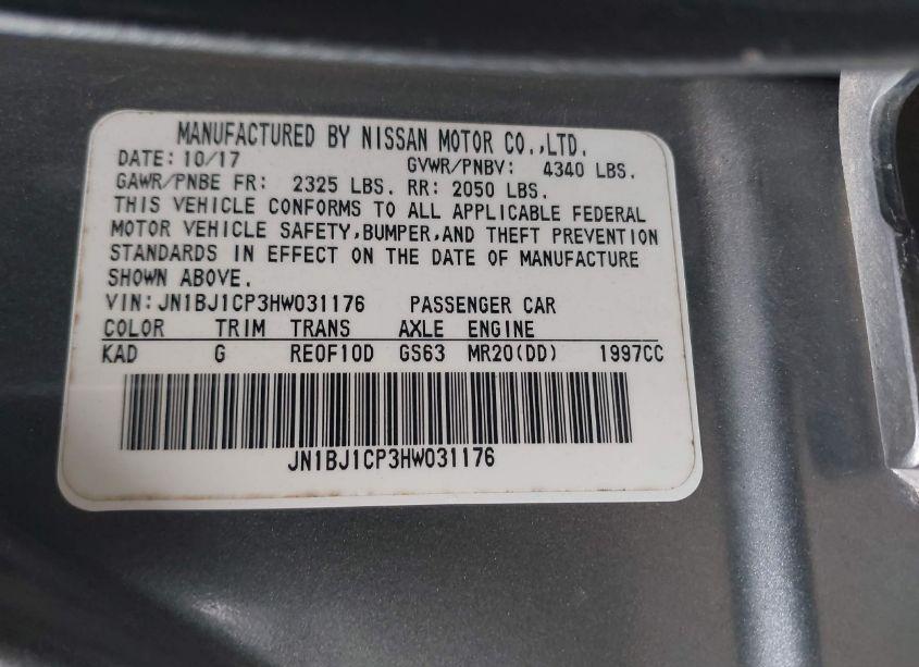 Photo 9 of 2017 Nissan Rogue SPORT SV (VIN JN1BJ1CP3HW031176)