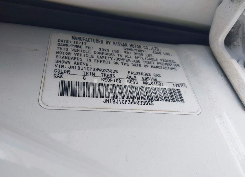 Photo 9 of 2017 Nissan Rogue SPORT S (VIN JN1BJ1CP3HW033025)