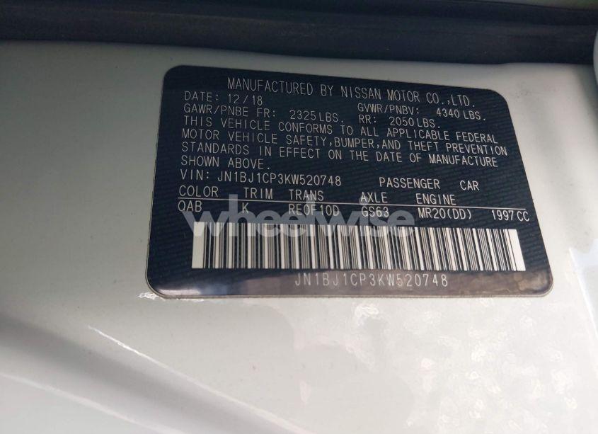 Photo 9 of 2019 Nissan Rogue SPORT SL (VIN JN1BJ1CP3KW520748)