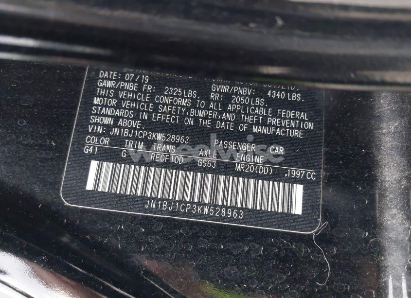 Photo 9 of 2019 Nissan Rogue SPORT SV (VIN JN1BJ1CP3KW528963)