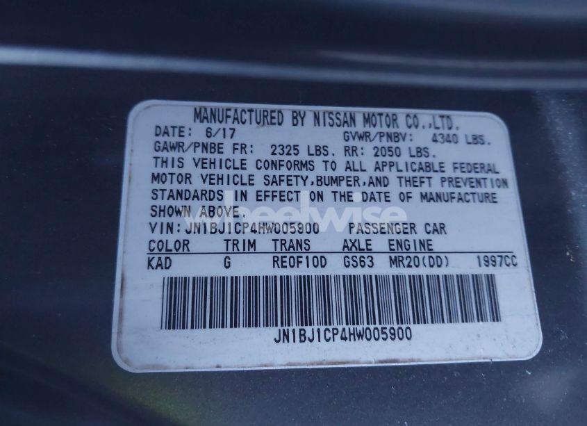 Photo 9 of 2017 Nissan Rogue SPORT SV (VIN JN1BJ1CP4HW005900)