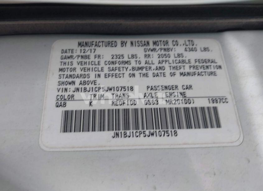 Photo 9 of 2018 Nissan Rogue SPORT SL (VIN JN1BJ1CP5JW107518)