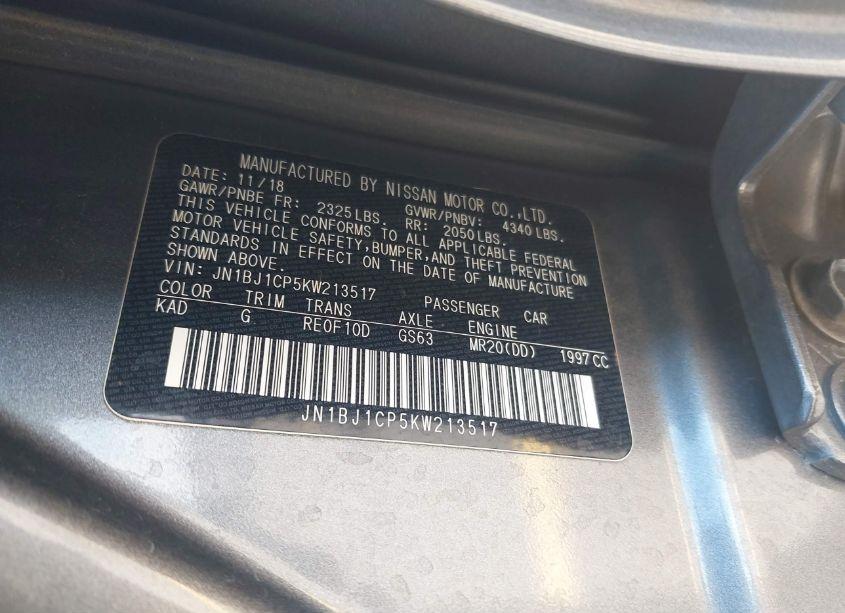 Photo 9 of 2019 Nissan Rogue SPORT S (VIN JN1BJ1CP5KW213517)