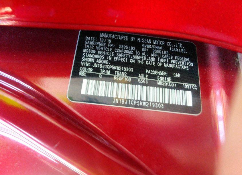 Photo 9 of 2019 Nissan Rogue SPORT SV (VIN JN1BJ1CP5KW219303)