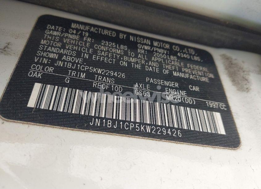 Photo 9 of 2019 Nissan Rogue SPORT S (VIN JN1BJ1CP5KW229426)