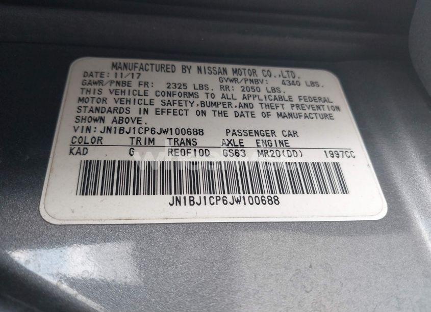 Photo 9 of 2018 Nissan Rogue SPORT SV (VIN JN1BJ1CP6JW100688)