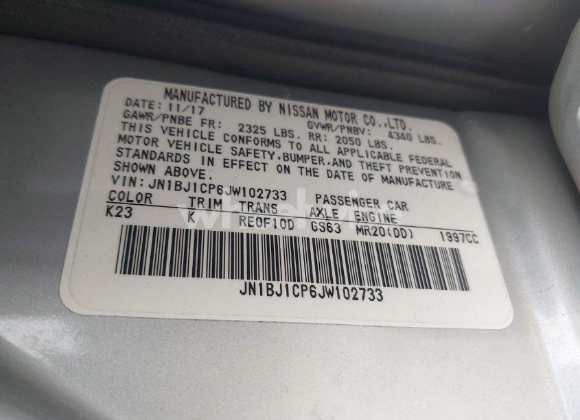 Photo 9 of 2018 Nissan Rogue SPORT SL (VIN JN1BJ1CP6JW102733)