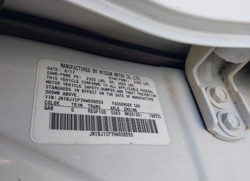 Photo 9 of 2017 Nissan Rogue SPORT SL (VIN JN1BJ1CP7HW008550)