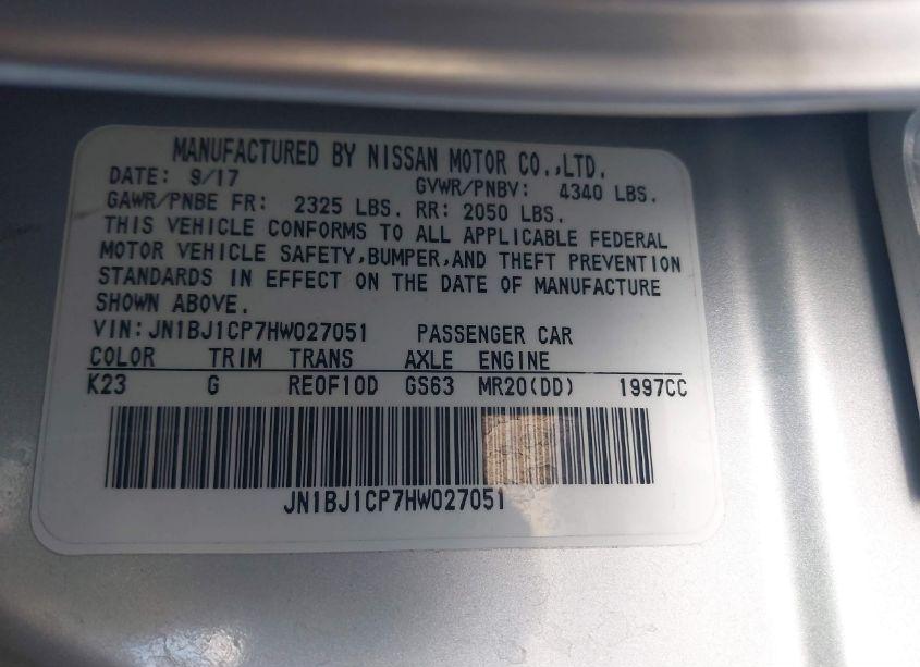 Photo 9 of 2017 Nissan Rogue SPORT SV (VIN JN1BJ1CP7HW027051)