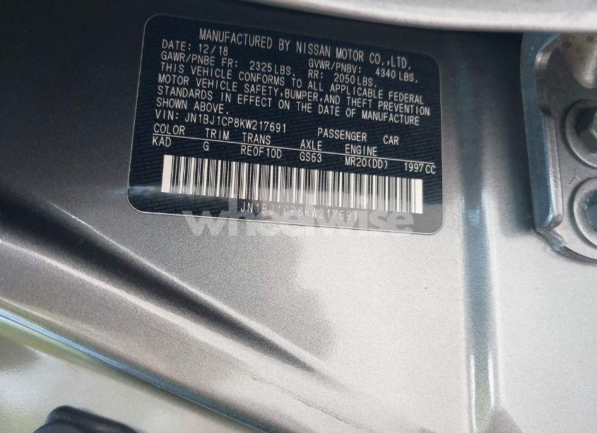 Photo 9 of 2019 Nissan Rogue SPORT S (VIN JN1BJ1CP8KW217691)