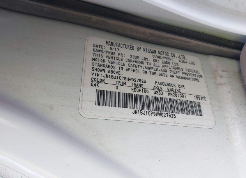 Photo 9 of 2017 Nissan Rogue SPORT S (VIN JN1BJ1CP9HW027925)