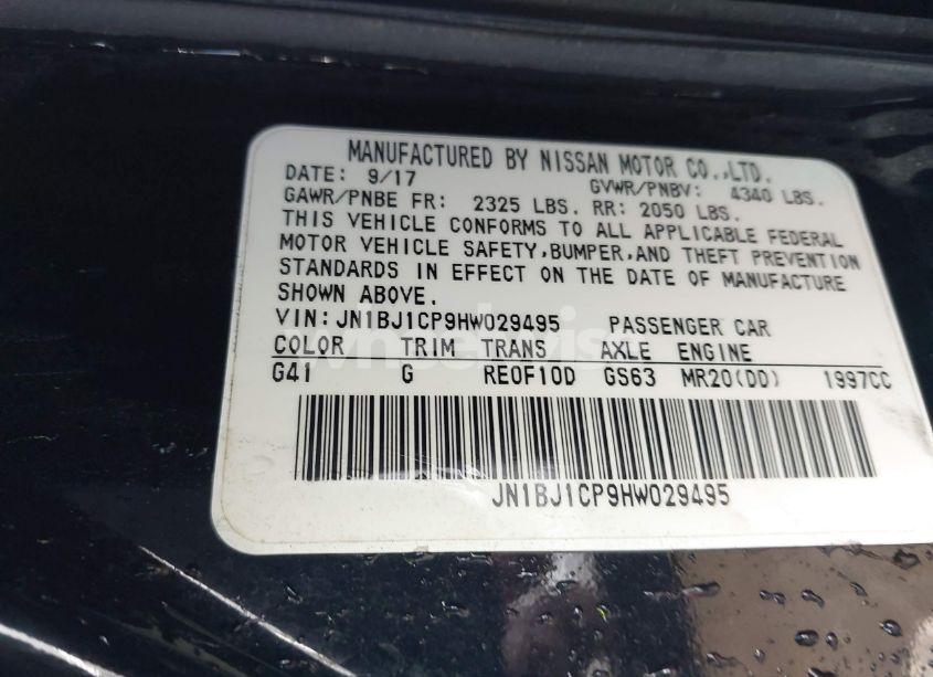 Photo 9 of 2017 Nissan Rogue SPORT SL (VIN JN1BJ1CP9HW029495)