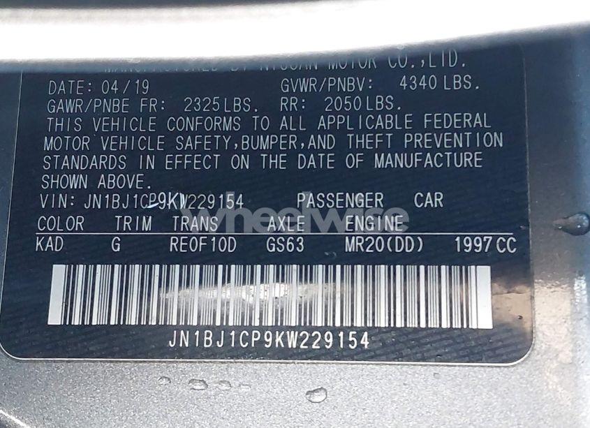 Photo 9 of 2019 Nissan Rogue SPORT S (VIN JN1BJ1CP9KW229154)