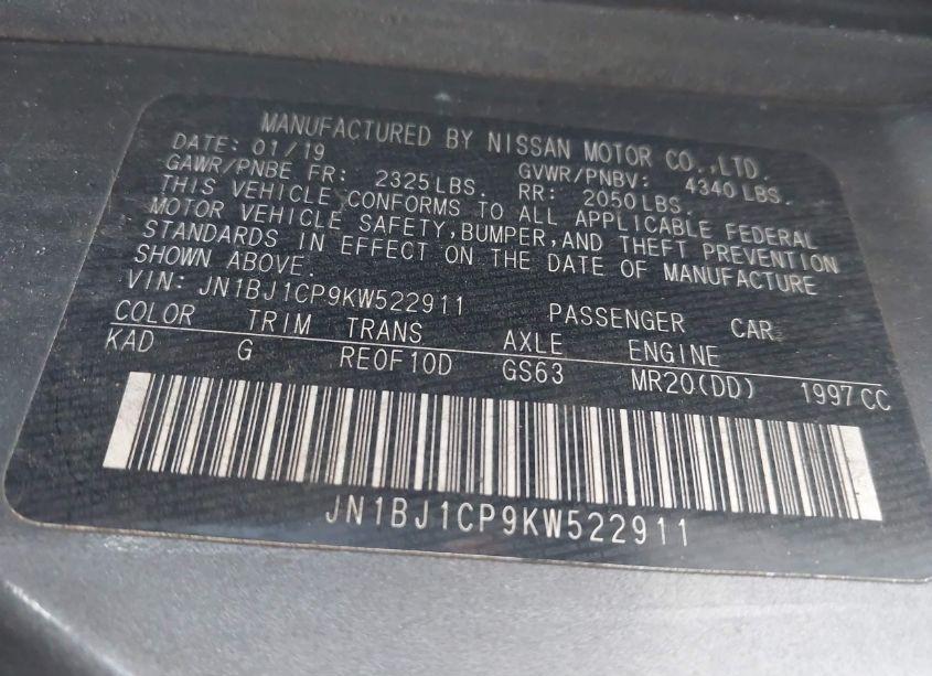 Photo 9 of 2019 Nissan Rogue SPORT S (VIN JN1BJ1CP9KW522911)