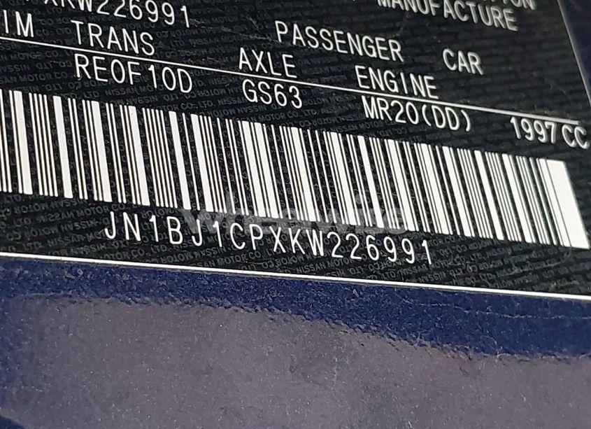 Photo 9 of 2019 Nissan Rogue SPORT SL (VIN JN1BJ1CPXKW226991)