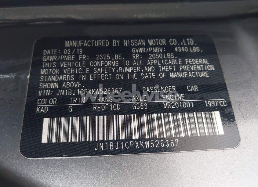 Photo 9 of 2019 Nissan Rogue SPORT SV (VIN JN1BJ1CPXKW526367)