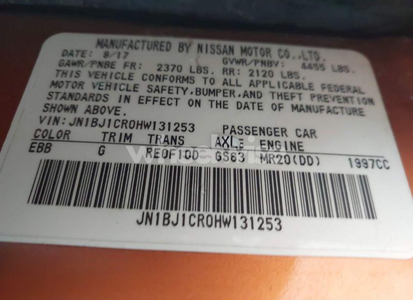 Photo 9 of 2017 Nissan Rogue SPORT SV (VIN JN1BJ1CR0HW131253)