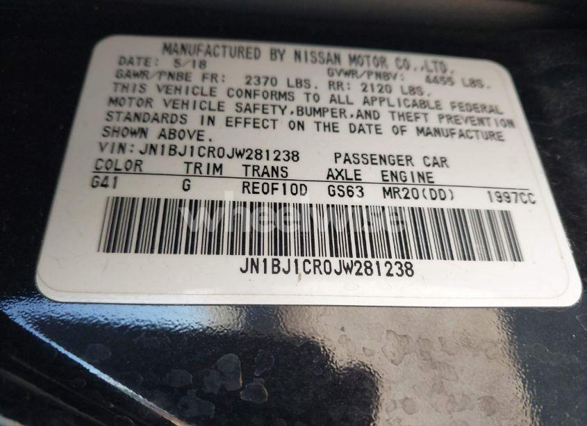 Photo 9 of 2018 Nissan Rogue SPORT SL (VIN JN1BJ1CR0JW281238)