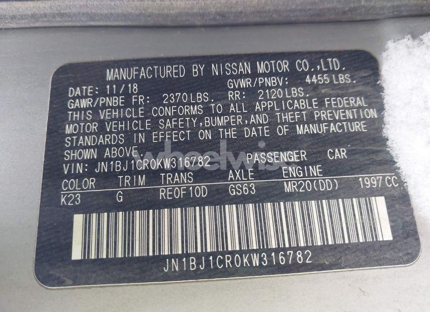 Photo 9 of 2019 Nissan Rogue SPORT S (VIN JN1BJ1CR0KW316782)