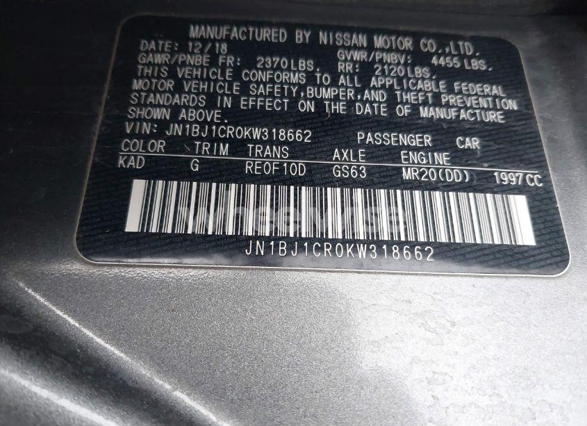 Photo 9 of 2019 Nissan Rogue SPORT S (VIN JN1BJ1CR0KW318662)