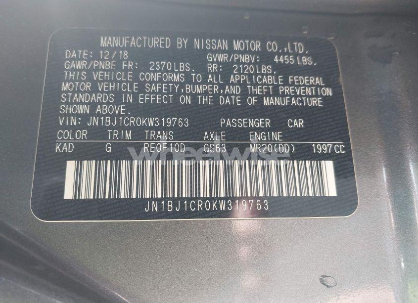 Photo 9 of 2019 Nissan Rogue SPORT SV (VIN JN1BJ1CR0KW319763)