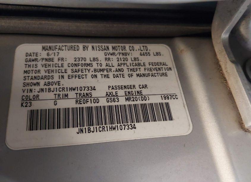 Photo 9 of 2017 Nissan Rogue SPORT SV (VIN JN1BJ1CR1HW107334)