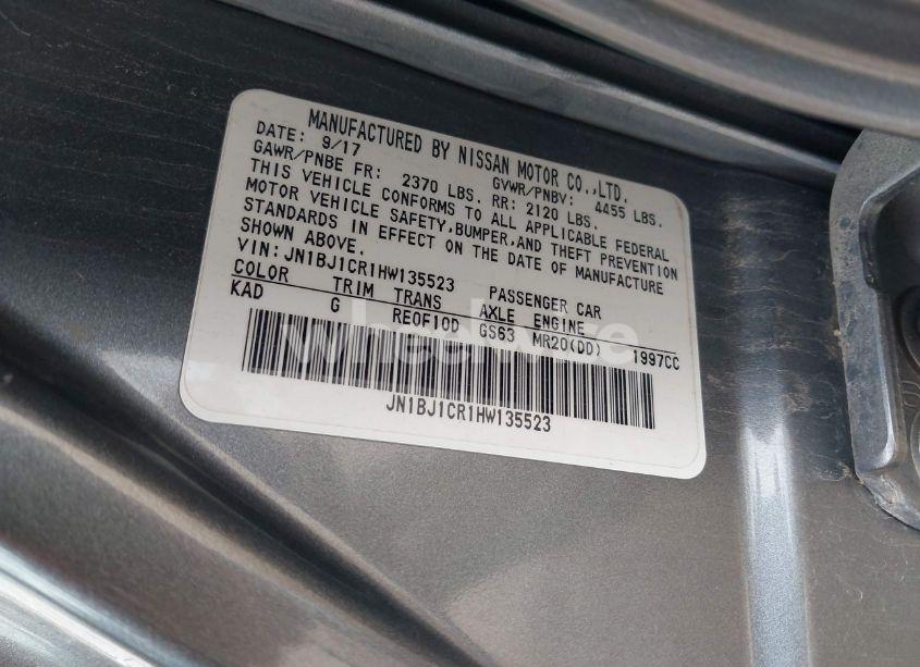 Photo 9 of 2017 Nissan Rogue SPORT SV (VIN JN1BJ1CR1HW135523)