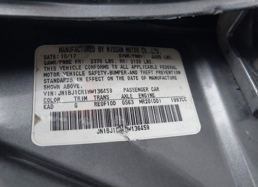 Photo 9 of 2017 Nissan Rogue SPORT SV (VIN JN1BJ1CR1HW136459)