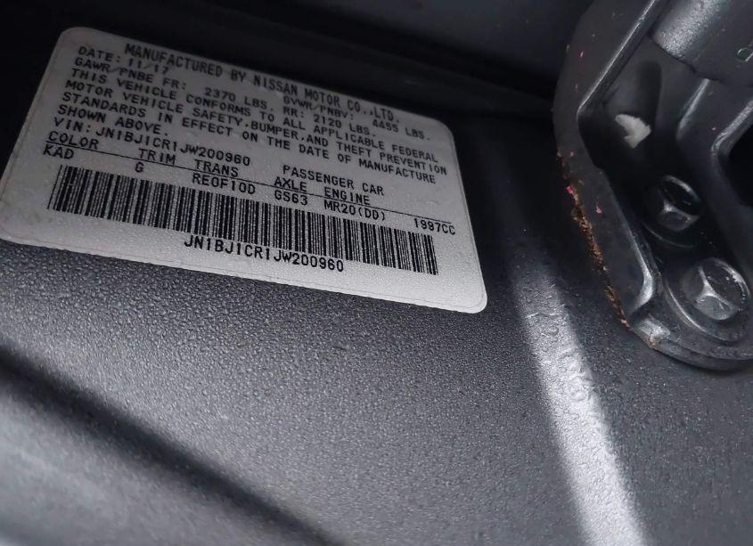 Photo 9 of 2018 Nissan Rogue SPORT SL (VIN JN1BJ1CR1JW200960)