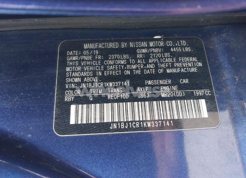 Photo 9 of 2019 Nissan Rogue SPORT S (VIN JN1BJ1CR1KW337141)